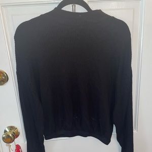 Black Cropped Turtleneck.